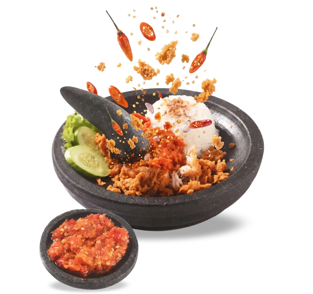 Sajian Ayam Geprek Merakyat Paket Komplit